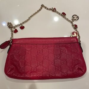 AUTHENTIC GUCCI RED LEATHER BAG
